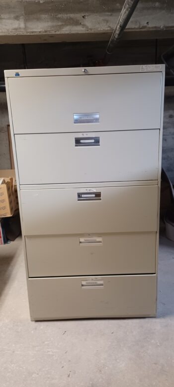 Taken Admin 5 Drawer Lateral HON Metal File Cabinet - #1 (033125) - Image 2