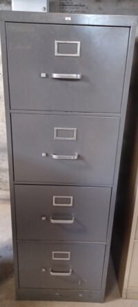 4 Drawer Metal File Cabinet Grey - #7 (081325)