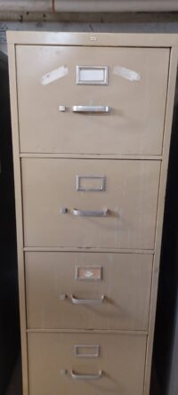 4 Drawer HON Metal File Cabinet Tan - #6 (081325)