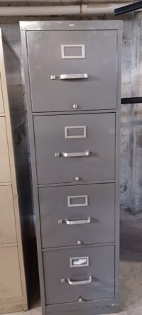 HD Taken - Vicky Haggerton 4 Drawer HON Metal File Cabinet Grey - #5 (081325)